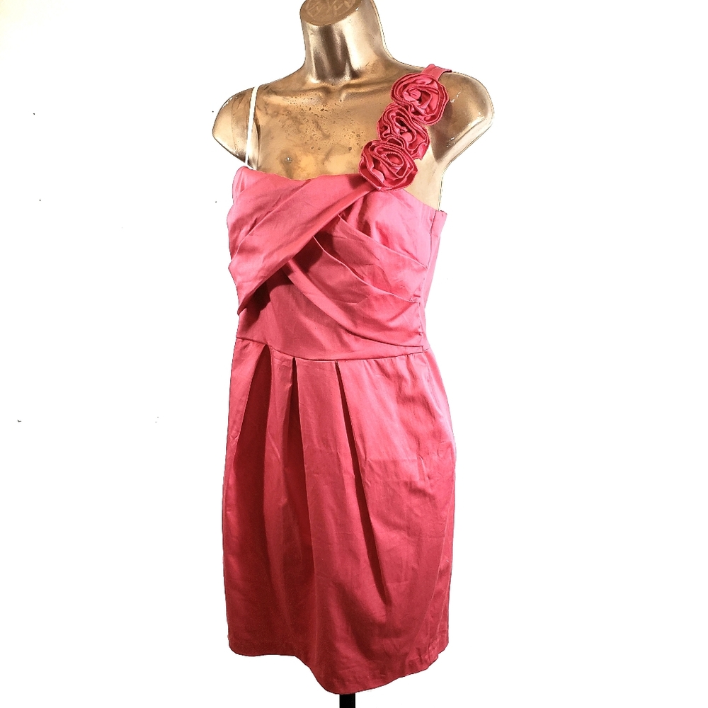 B. SMART One Shoulder Strap Pink Dress Size 11/12
